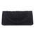 Leather clutch, 'Wulan Black' - Patterned Leather Clutch in Black from Bali thumbail