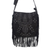 Leather shoulder bag, 'Black Java Stars' - Constellation Motif Leather Shoulder Bag in Black from Bali (image 2c) thumbail