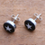 Bone stud earrings, 'Stars Above' - Star Motif Bone Stud Earrings from Bali (image 2b) thumbail