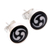 Bone stud earrings, 'Tribal Wonder' - Black and White Bone Stud Earrings from Bali (image 2c) thumbail