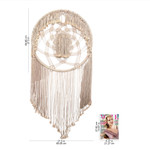 Cotton wall hanging, 'Dream Knot' - Circular Cotton Wall Hanging in Antique White from Bali