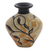 Keramische dekorative Vase, 'Wachsende Blumen'. - Handgemalte florale Keramik-Dekorvase aus Bali