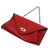 Handtasche aus Leder, 'Crimson Patterns'. - Gemusterte Lederhandtasche in Karmesinrot aus Java