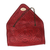 Handtasche aus Leder, 'Crimson Patterns'. - Gemusterte Lederhandtasche in Karmesinrot aus Java