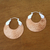 18k rose gold-plated copper hoop earrings, 'Radiant Reflections' - 18K Rose Gold Plated Hammered Copper Hoop Earrings thumbail