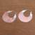 18k rose gold-plated copper hoop earrings, 'Radiant Reflections' - 18K Rose Gold Plated Hammered Copper Hoop Earrings (image 2b) thumbail