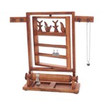 Wood jewelry stand, 'Serene Forest in Brown' - Floral Jempinis Wood Jewelry Stand in Brown from Bali