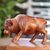 Wood sculpture, 'Mighty Buffalo' - Hand-Carved Suar Wood Buffalo Sculpture from Bali