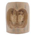 Wood sculpture, 'Famous Hindus' - Hand-Carved Wood Rama and Sita Sculpture from Bali