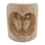 Wood sculpture, 'Famous Hindus' - Hand-Carved Wood Rama and Sita Sculpture from Bali