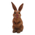 Wood sculpture, 'Cute Bunny in Brown' - Signed Wood Bunny Sculpture in Brown from Bali (image 2c) thumbail