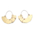 Brass hoop earrings, 'Modern Bali' - Modern Brass Hoop Earrings from Bali (image 2c) thumbail