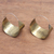 Brass hoop earrings, 'Balinese Classic' - Modern Brass Hoop Earrings Crafted in Bali