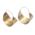 Brass hoop earrings, 'Balinese Classic' - Modern Brass Hoop Earrings Crafted in Bali