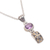 Gold accented amethyst pendant necklace, 'Padi Glisten' - Gold Accented Amethyst Pendant Necklace from Bali (image 2e) thumbail