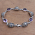 Gold accented amethyst link bracelet, 'Padi Glisten' - Gold Accented Amethyst Link Bracelet from Bali thumbail