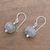 Sterling silver dangle earrings, 'Sanur Lanterns' - Dot Motif Sterling Silver Dangle Earrings from Bali (image 2c) thumbail
