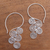 Sterling silver drop earrings, 'Stylized Clouds' - Spiral Motif Sterling Silver Drop Earrings from Bali (image 2b) thumbail