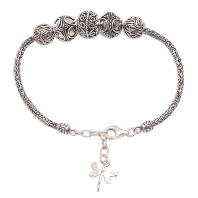 Sterling silver pendant bracelet, 'Family Gathering' - Handcrafted Sterling Silver Pendant Bracelet from Bali