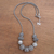 Sterling silver pendant necklace, 'Round Lanterns' - Sterling Silver Beaded Pendant Necklace from Bali (image 2b) thumbail