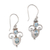 Blue topaz dangle earrings, 'Kind Goddess' - Swirl Motif Blue Topaz Dangle Earrings from Bali