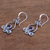 Amethyst dangle earrings, 'Spiral Sparkle' - Spiral Pattern Amethyst Dangle Earrings from Bali