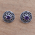Amethyst stud earrings, 'Glistening Swirl' - Sparkling Amethyst Stud Earrings from Bali (image 2b) thumbail