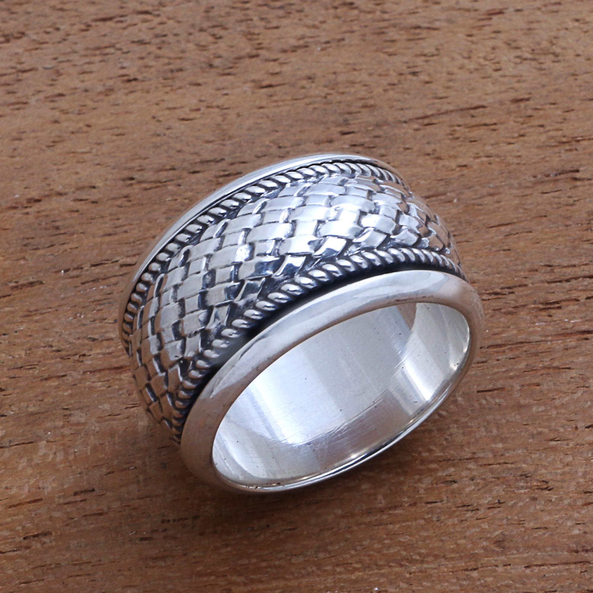 925 Sterling Silver & Blue  Quartz Spinner Ring Jewelry Handmade All Size DE1 