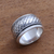 Sterling silver spinner ring, 'Spinning Weave' - Handmade Sterling Silver Spinner Ring from Bali thumbail