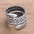 Sterling silver wrap ring, 'Bali Viper' - Sterling Silver Snake Wrap Ring from Bali thumbail