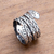 Sterling silver wrap ring, 'Bali Viper' - Sterling Silver Snake Wrap Ring from Bali (image 2c) thumbail