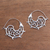 Sterling silver hoop earrings, 'Goddess Tendrils' - Openwork Swirl Sterling Silver Hoop Earrings from Bali (image 2b) thumbail