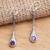 Amethyst dangle earrings, 'Tears of a Goddess' - Faceted Amethyst Dangle Earrings from Bali