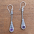 Amethyst dangle earrings, 'Tears of a Goddess' - Faceted Amethyst Dangle Earrings from Bali (image 2b) thumbail