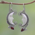 Garnet dangle earrings, 'Bun Crescents' - Garnet Moon Dangle Earrings Crafted in Bali (image 2b) thumbail