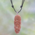 Bone pendant necklace, 'Protective Dragon' - Hand-Carved Bone Dragon Pendant Necklace from Bali
