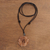Bone pendant necklace, 'Bunny Family' - Hand-Carved Bone Rabbit Pendant Necklace from Bali (image 2b) thumbail