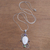 Peridot and amethyst pendant necklace, 'Beautiful Guardian' - Peridot Amethyst and Bone Pendant Necklace from Bali (image 2c) thumbail