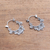 Sterling silver hoop earrings, 'Regal Celuk' - Swirl Pattern Sterling Silver Hoop Earrings from Bali (image 2b) thumbail