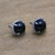 Onyx stud earrings, 'Magnificent Rope' - Rope Motif Onyx Stud Earrings from Bali