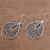 Sterling silver dangle earrings, 'Glittering Sukawati' - Handcrafted Sterling Silver Dangle Earrings from Bali (image 2c) thumbail