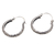 Sterling silver hoop earrings, 'Loop Tradition' - Patterned Sterling Silver Hoop Earrings from Bali (image 2c) thumbail