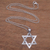 Sterling silver pendant necklace, 'David's Blessing' - Star of David Sterling Silver Pendant Necklace from Bali thumbail
