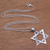 Sterling silver pendant necklace, 'David's Blessing' - Star of David Sterling Silver Pendant Necklace from Bali (image 2b) thumbail
