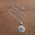 Sterling silver pendant necklace, 'Antique Money' - Sterling Silver Coin Pendant Necklace from Bali