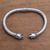Sterling silver cuff bracelet, 'Bali Cat' - Wild Cat Sterling Silver Cuff Bracelet from Bali (image 2b) thumbail