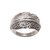 Sterling silver band ring, 'Feather Delight' - Sterling Silver Feather Band Ring from Bali (image 2c) thumbail
