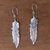 Sterling silver dangle earrings, 'Fallen Feathers' - Sterling Silver Feather Dangle Earrings from Bali (image 2) thumbail