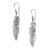 Sterling silver dangle earrings, 'Fallen Feathers' - Sterling Silver Feather Dangle Earrings from Bali (image 2a) thumbail