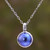 Cultured pearl pendant necklace, 'Ocean Orb' - Blue Cultured Pearl Pendant Necklace from Bali